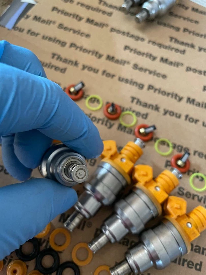 87-97 Jeep Cherokee Comanche Wrangler 4.0 Bosch Inyector de combustible juego de actualización de 6 Foto 3 de 4