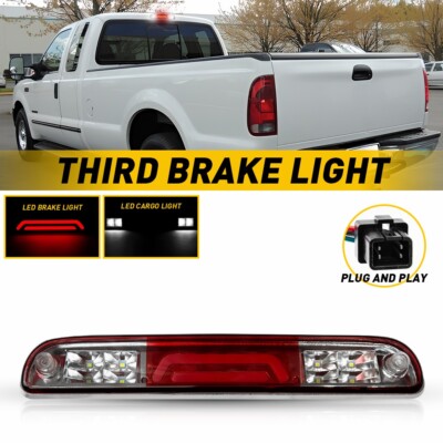 LED Third 3rd Brake Light Smoked Black For 99-16 Ford F250 F350 Super Duty Carg