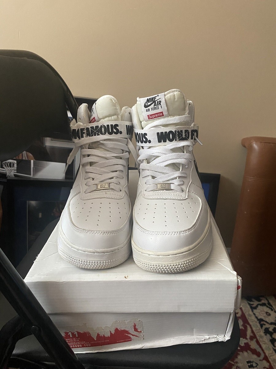 Size 11 - Nike Supreme x Air Force 1 Supreme High White | eBay Size 11 - Nike Supreme x Air Force 1 Supreme High White | eBay