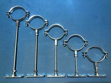 5 x down/drain pipe steel stand off bracket clip support anti vandal 68mm / 74mm