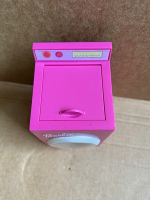 Barbie Doll Pink Washing Machine Mattel 2000 Wind Up works Laundry 
