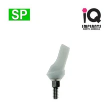 IQ USA Zirconia Attachment on Ti-Base Angled 25º 1mm, 3.5-3.75 Int Hex Platform