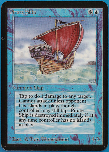 Pirate Ship Alpha NM Blue Rare MAGIC THE GATHERING CARD (ID# 494238) ABUGames