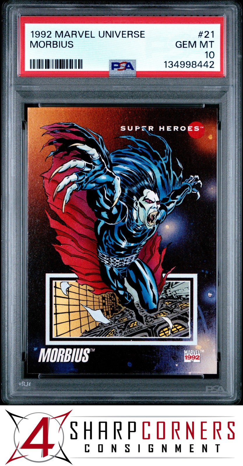 1992 MARVEL UNIVERSE #21 MORBIUS PSA 10