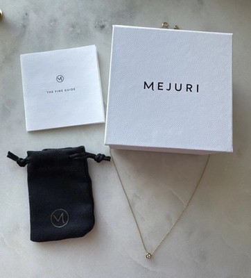 Mejuri 14K Gold Natural Diamond Necklace Adjustable Length