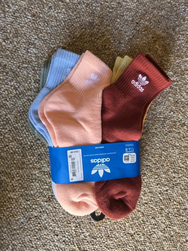 ADIDAS Women's 6-Pack Athletic Cushioned Quarter Crew Socks SIZE L 10-13 NEW