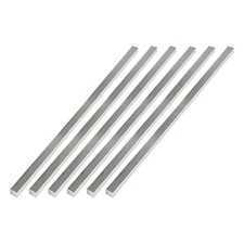6 PCS Square Steel Bar, 1/4 x 1/4 x 12 304 Stainless Steel Solid Metal Bar Pr...