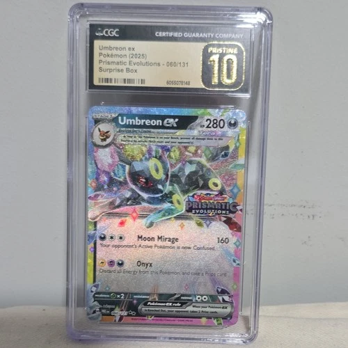 Pokémon TCG Umbreon ex 060/131 Prismatic Evolutions Promo Holo EX 2025 CGC 10 2…