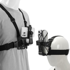 Mobile Phone Chest Strap Harness Mount Head Strap Holder Kit for POV/VLOG