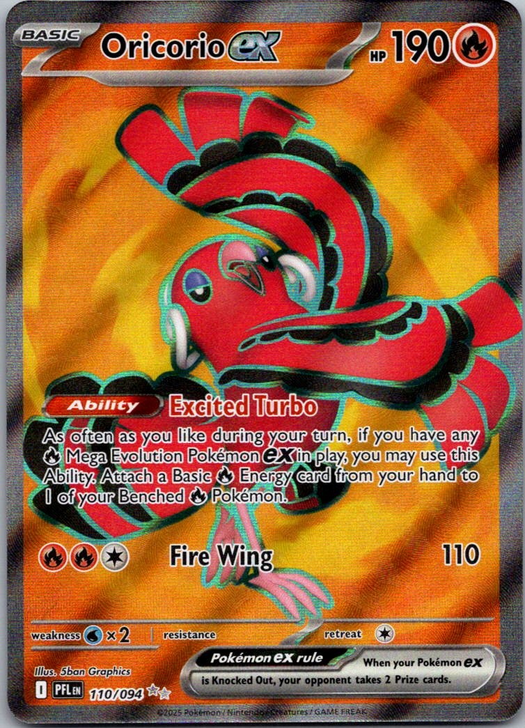 Oricorio ex Holo Ultra Rare ME02: Phantasmal Flames 110/094 LP