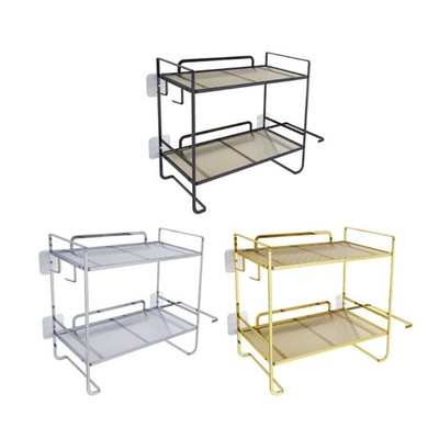 Upgrades Iron Produced Bathroom Storage Rack with Open Shelves for Easy Access