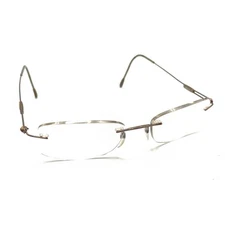 Silhouette Titanium Copper Bronze Rimless Eyeglasses Frames Austria Designer