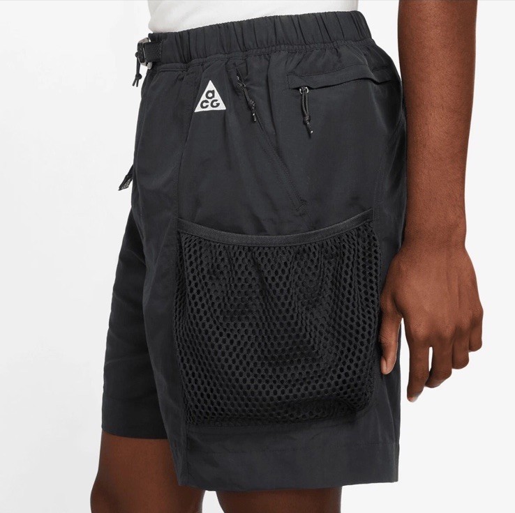 Nike ACG Snowgrass Cargo Shorts Size Small Blk DV9405-010 Trail