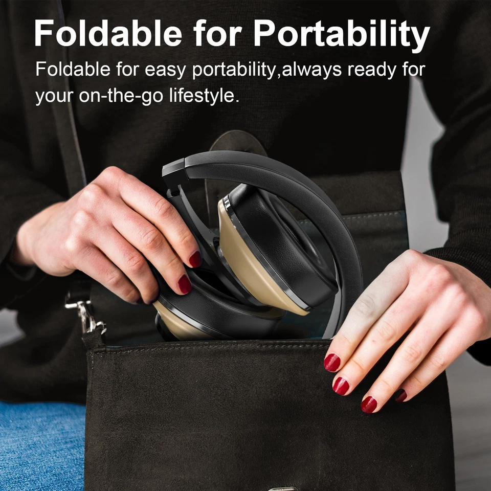 Wantek Over-Ear Headphones Wireless with 3.5mm Foldable 3D Sound Bluetooth Headset - Image 3 of 4