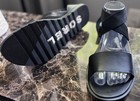 SOREL BLACK LEATHER Flat Comfort Sandals Women's Size 8 M Elastic Ankle Strap — photo 4