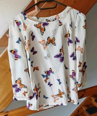 Bluse Schmetterlinge Shein Gr. M Damen Shirt Oberteil