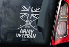 ARMY VETERAN Sticker, British Military Army Car Window Sign Decal Gift -V02BW