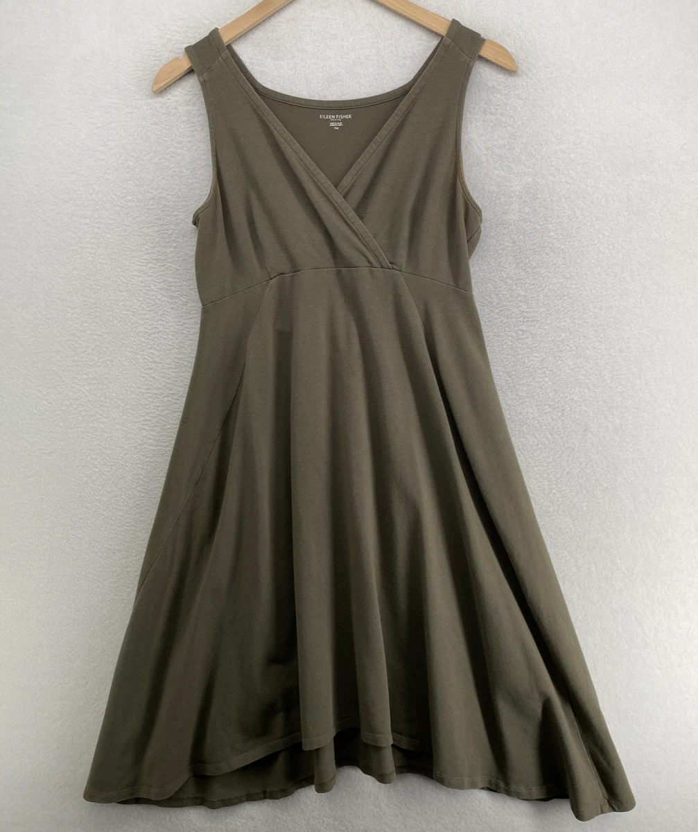 gluten free green goddess dressing Cross Dyed Organic Linen Dress – Eileen Fisher Renew main image 0