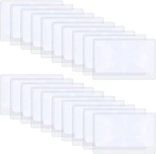 20pcs Fresnel Lens 3X Credit Card Magnifier PVC Pocket Wallet Fire Starter