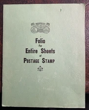 Vintage Dansco Folio for Entire Sheets of Postage Stamps (16 pockets) 12"x10"