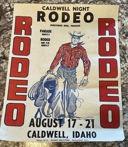 VTG Caldwell, ID Night Rodeo Poster (Small - 11” x 14”)  