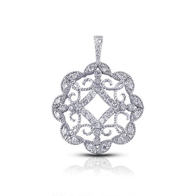 0,90 Karat E VS1 Rundschliff natürliche zertifizierte Diamanten Platin Anhänger + Kette