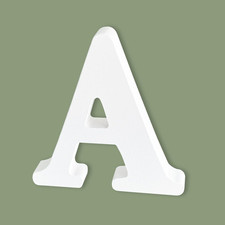 4 Inch Wood Letters, Unfinished Wooden Letters for Crafts, White Marquee Alphabe
