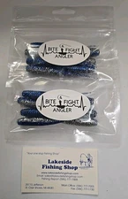 2 PACKS BITE & FIGHT ANGLER 3.5" FLICKER FLUKE SOFT PLASTIC FISHING LURES