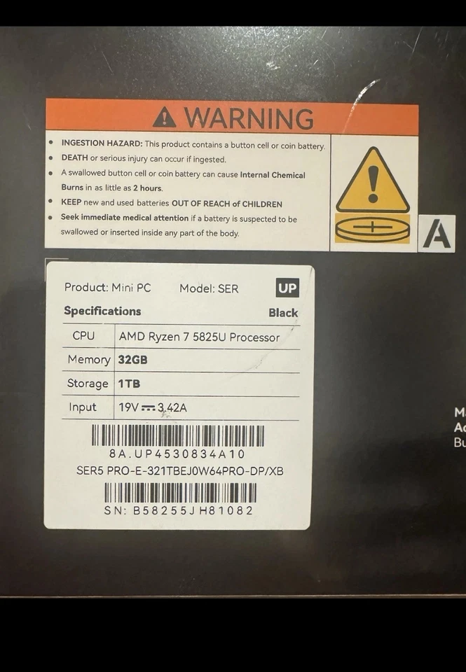 Beelink Mini PC, SER AMD Ryzen 7 5825U 32GB/ 1TB - Image 4 of 4