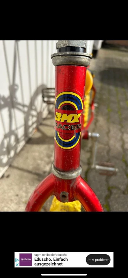 Altes BMX mit Plastik Felgen und neuen Reifen - BMX Turbo Pads - Bild 3 von 4