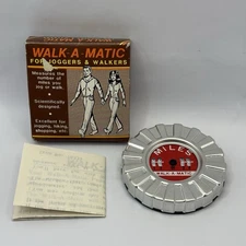 Vintage Walk-A-Matic Mechanical Pedometer with Box & Instructions 1985 Japan