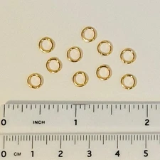 5.5mm JUMPRINGS for Traditional 1:9 Scale Model Horse Tack GOLD PLATED Set-of-10