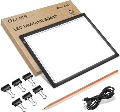 GLIME A3 LED Zeichnung Zeichenbrett Leuchtkasten Tattoo Kunst Schablone Ultradünn Lightbox Pad