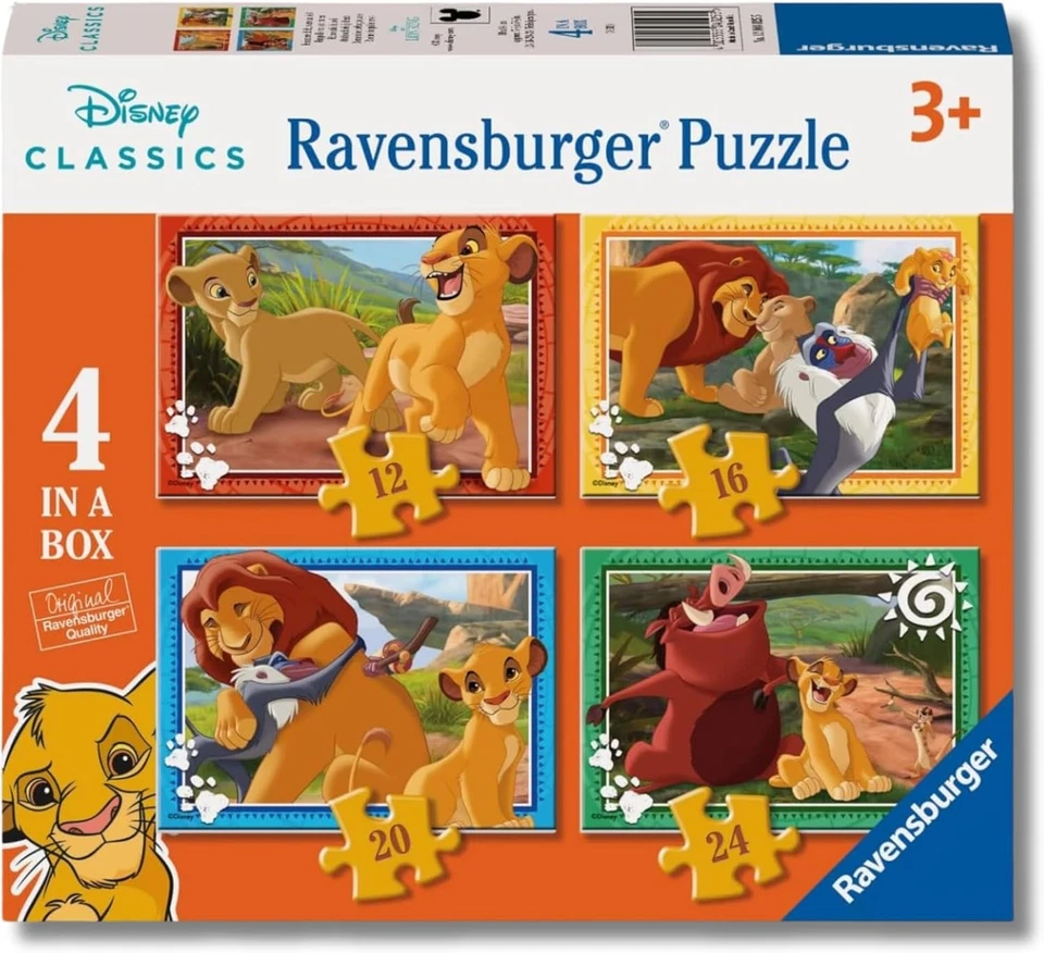 Ravensburger - Puzzles Il Re Leone 4 Pack | Puzzle Bambini 3 Anni In Su | Regalo - Immagine 2 di 4