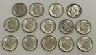 1946-64 Roosevelt Silver Dimes Lot of 14 $1.40 FV 90% Silver 1.01276