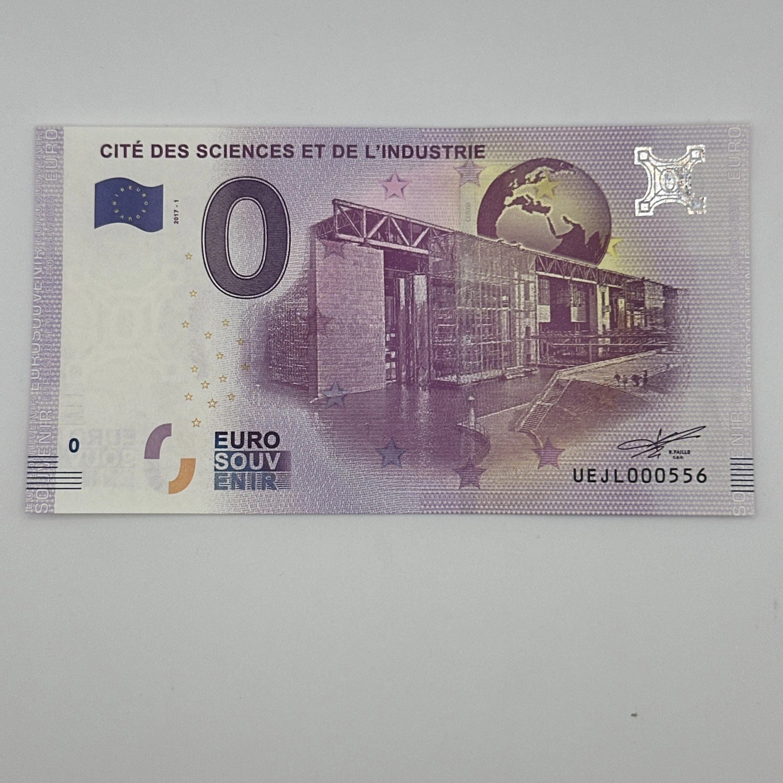 Billet Zéro 0 € Euro Touristique / Souvenir 2017-1