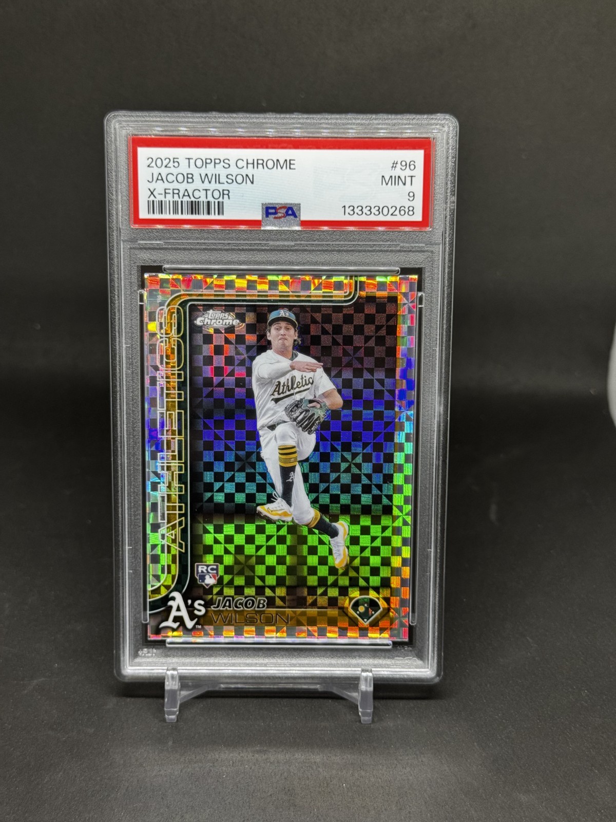 2025 Topps Chrome - Jacob Wilson #96 X-Fractor (RC) PSA 9