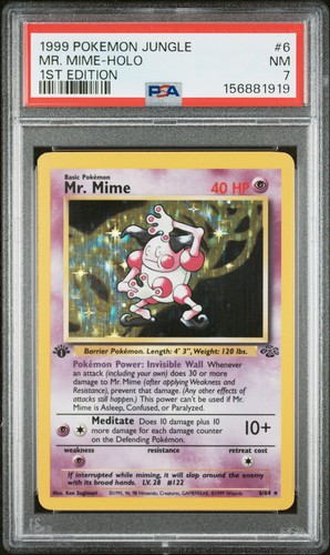 Mr. Mime (1st Edition) graded PSA 7 for sale on eBay