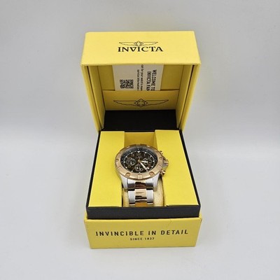 Invicta 13616 Specialty Men's Quartz Watch 45mm Black & Gold Tone Stainless 100M