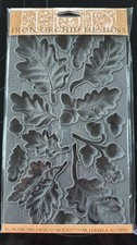Iron Orchid Designs IOD Mould Mold LIMITED Oak Leaves  Acorns Resin Clay NEW FS