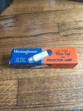 NOS Vintage Westinghouse Blue Top Projector Lamp Bulb DEJ 750W 120V T12