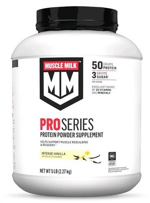 Muscle Milk Pro Series Protein Powder Supplement, Intense Vanilla, 5 Pound, 28 S