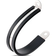 40PCS Cable Clamps 2 Inch 304 Stainless Steel Cable Clamps Rubber Coated Cush...