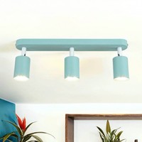 Deckenstrahler Kinderzimmerleuchte Decke Mint GrüN L: 52Cm Metall 3-Flammig GU10