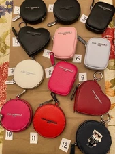 Karl Lagerfeld Paris Coin/Sanitizer Holders Different Shapes & Colors Brand New