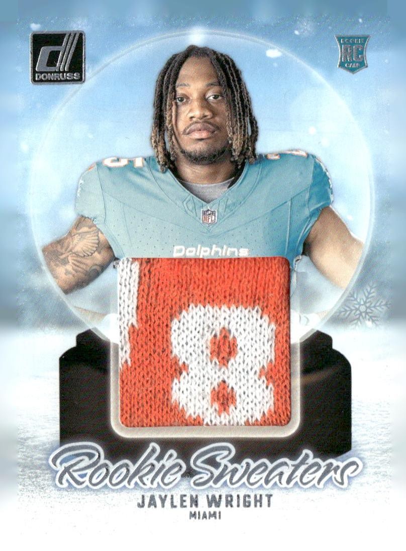 2024 Donruss #RHS-JWR Jaylen Wright Rookie Holiday Sweater