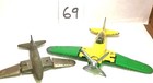Lot of 2 Antique 1950s Hubley Die-Cast Kiddie Toy Military Airplanes (rare) Vtg. — photo 3