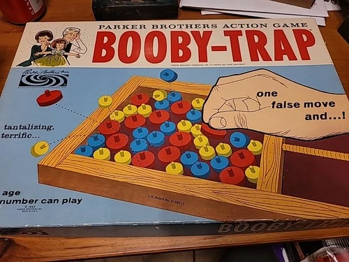 Parker Brothers 1965 Booby Trap Board Game with Instructions Vintage USA Complet