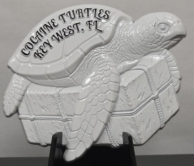#ad #ad 🔥Rare Serialized🔥US COAST GUARD COCAINE TURTLE CHALLENGE COIN ALL WHITE $149.00