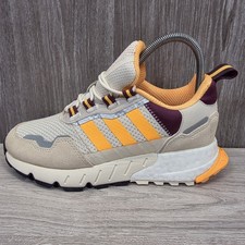 Adidas Originals ZX 1K Boost Size UK 4.5 Beige Orange Red Trainers Women?s 